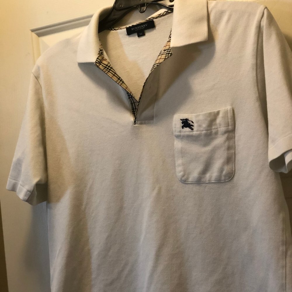 Burberry Men's White Polo